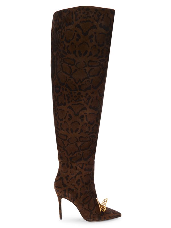 Sophia Webster Mariposa Suede Tall Boots